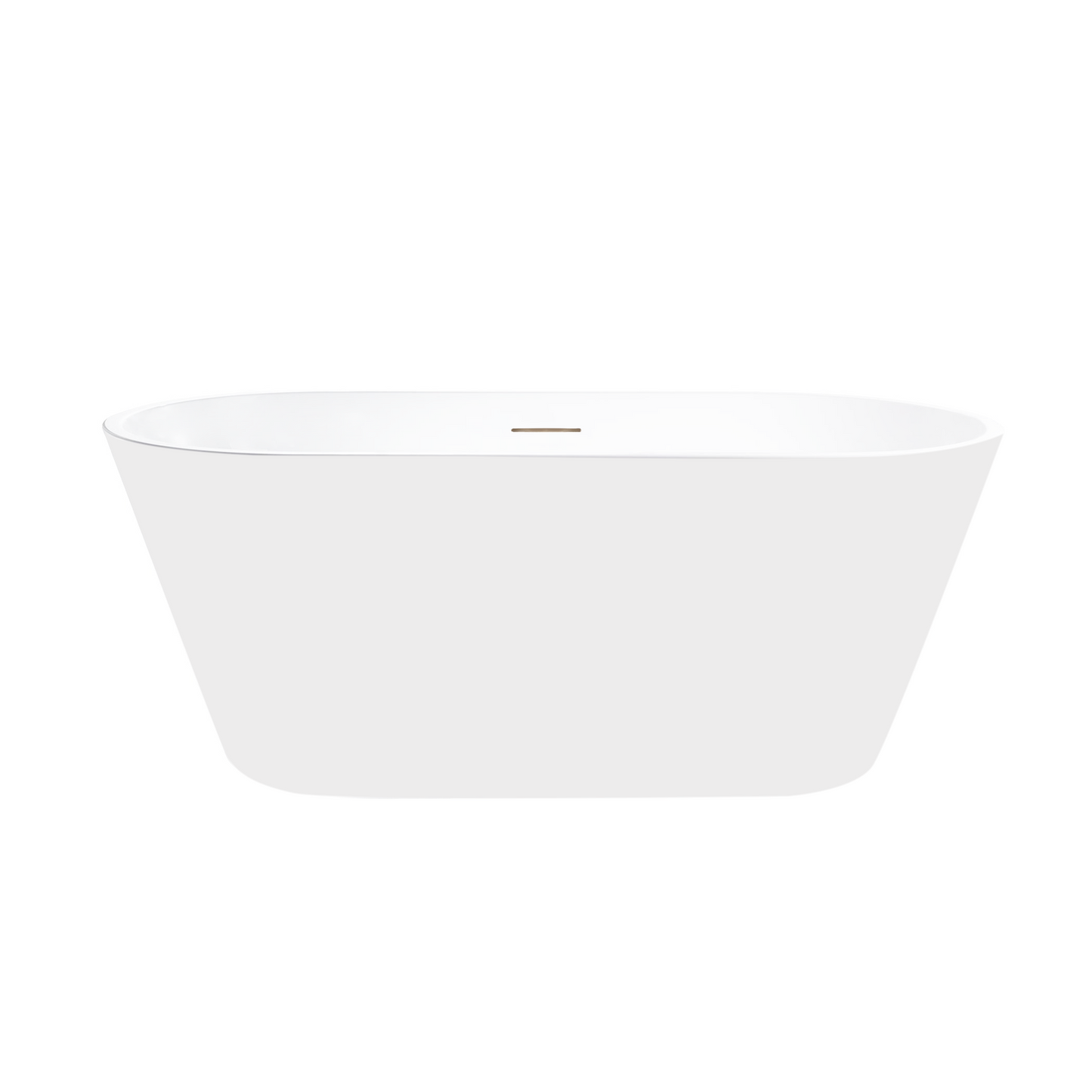 54 Inch Freestanding White Acrylic Bathtub with Overflow And Pop-Up Drain - Vanity Art VA6815-NXSW-PC