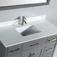 48 Inch Single Sink Bathroom Vanity in Gray with White Marble Countertop - Vanity Art VA1048G