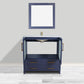 36 Inch Single Sink Bathroom Vanity in Blue with Ceramic Countertop - Vanity Art VA3036B