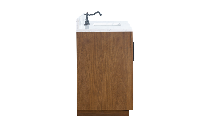 48 Inch Single Sink Bathroom Vanity in Tan with Marble Countertop - Vanity Art VA7048-T-ET