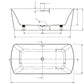 Free Standing Acrylic Bathtub 71" X 33.5" X 23" (RA-ABCO71)