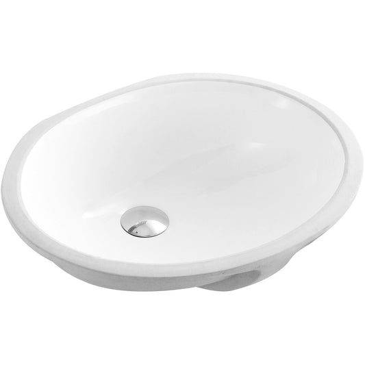 Ceramic Oval Undermount Sink 19 1/2"L x 16"W x 8 1/2"H (RA-VSO7002)