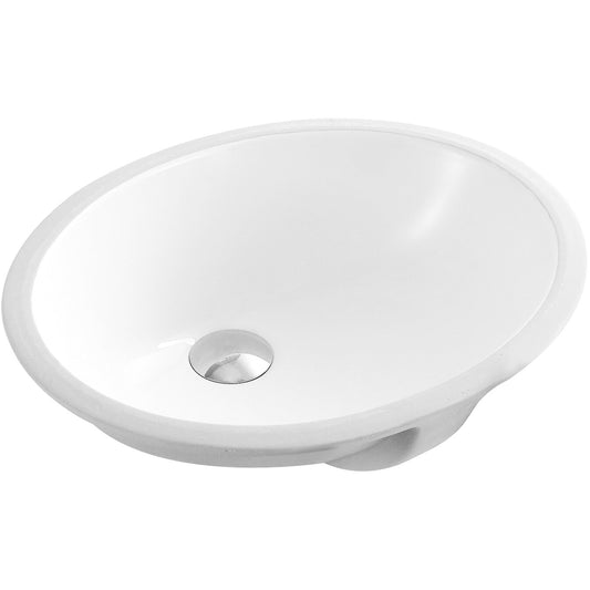 Ceramic Oval Undermount Sink 18 1/2"L x 15 1/8"W x 7 7/8"H (RA-VSO8002)