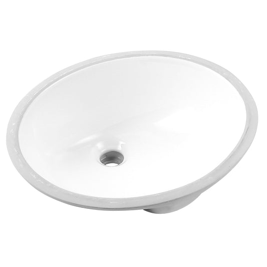 Ceramic Oval Undermount Sink 18 1/2"L x 15"W x 7 7/8"H (RA-VSOV18)