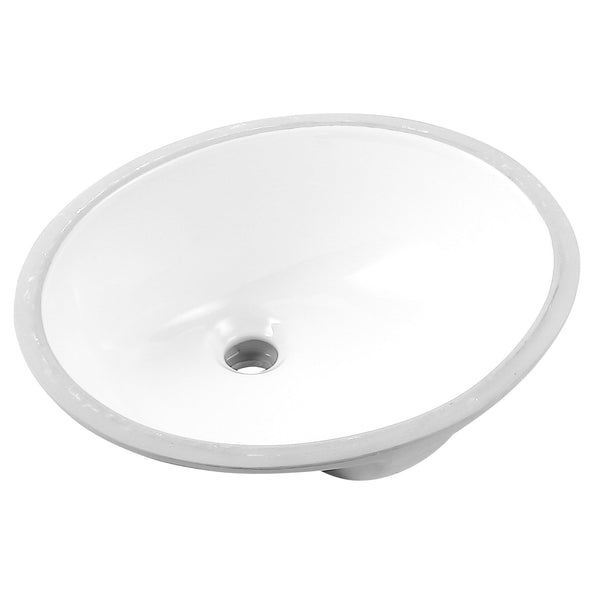 Ceramic Oval Undermount Sink 18 1/2L x 15W x 7 7/8H (RA-VSOV18)