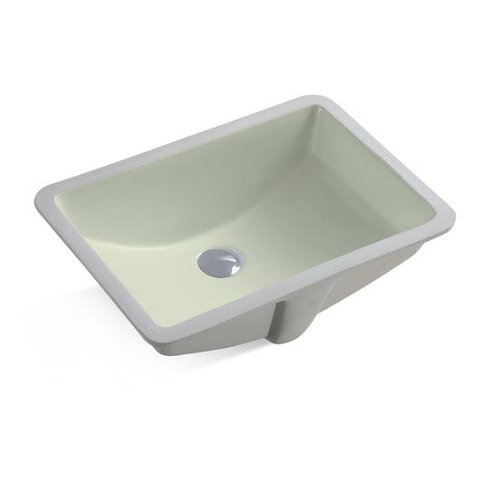 Ceramic Square Ivory Undermount Sink 20 7/8"L x 14 3/4"W x 8 3/8"H (RA-VSS21B)