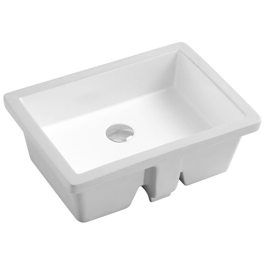 Ceramic Square Undermount Sink 19 1/2"L x 14"W x 6 13/16"H (RA-VSSF20)