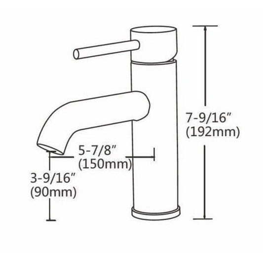 Ratel RA-1758BN Ratel Single Handle Bathroom Faucet 5 7/8" x 7 9/16" Brushed Nickel (RA-1758BN)