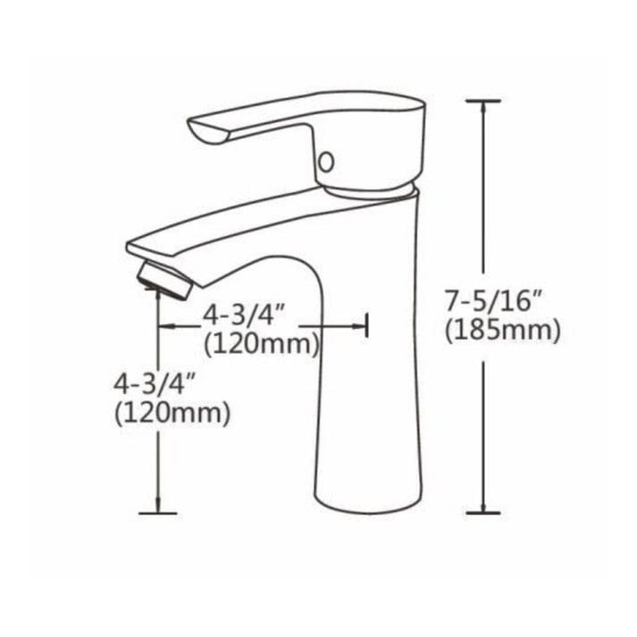 Ratel RA-1784BN Ratel Single Handle Bathroom Faucet 4 3/4" x 7 5/16" Brushed Nickel (RA-1784BN)