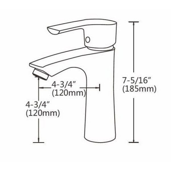 Ratel RA-1784CR Ratel Single Handle Bathroom Faucet 4 3/4" x 7 5/16" Chrome (RA-1784CR)