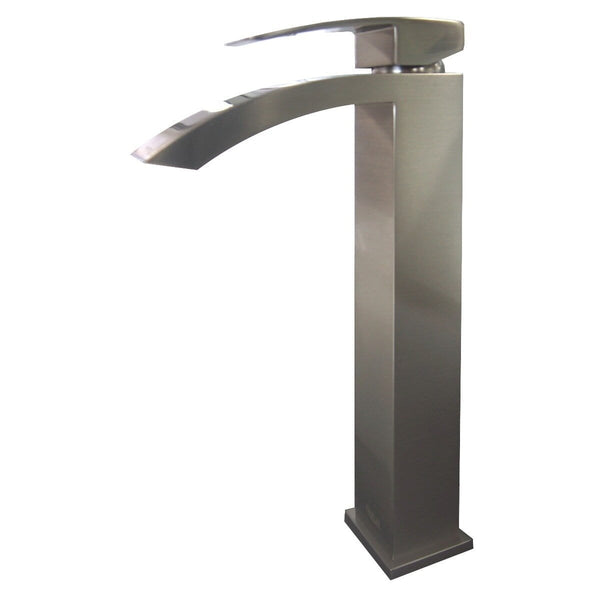 Ratel RA-4127BN Ratel Single Handle Bathroom Vessel Faucet 6 3/8 x 12 Brushed Nickel (RA-4127BN)