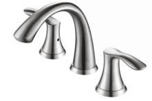 Ratel RA-8232BN Double Handle 8" Wide-Spread Faucet Brushed Nickel - Popup Included (RA-8232BN)