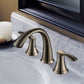 Ratel RA-8232BN Double Handle 8" Wide-Spread Faucet Brushed Nickel - Popup Included (RA-8232BN)