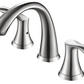 Ratel RA-8232BN Double Handle 8" Wide-Spread Faucet Brushed Nickel - Popup Included (RA-8232BN)