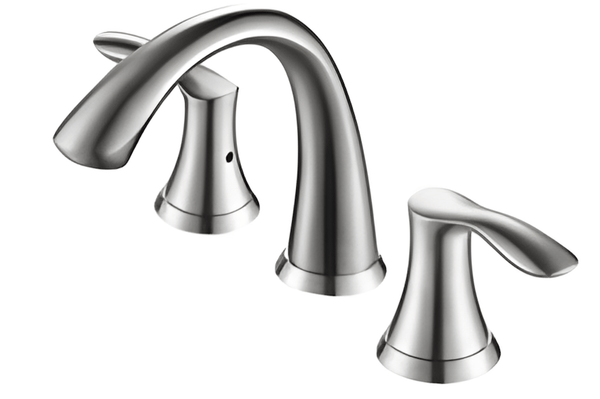 Ratel RA-8232BN Double Handle 8 Wide-Spread Faucet Brushed Nickel - Popup Included (RA-8232BN)