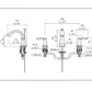 Ratel RA-8232CR Double Handle 8" Wide-Spread Faucet Chrome - Popup Included (RA-8232CR)