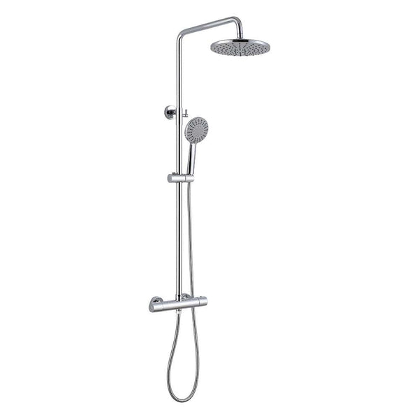 Ratel RA-9324CR Shower System with 8 Round Rainfall Shower Head - Chrome (RA-9324CR)