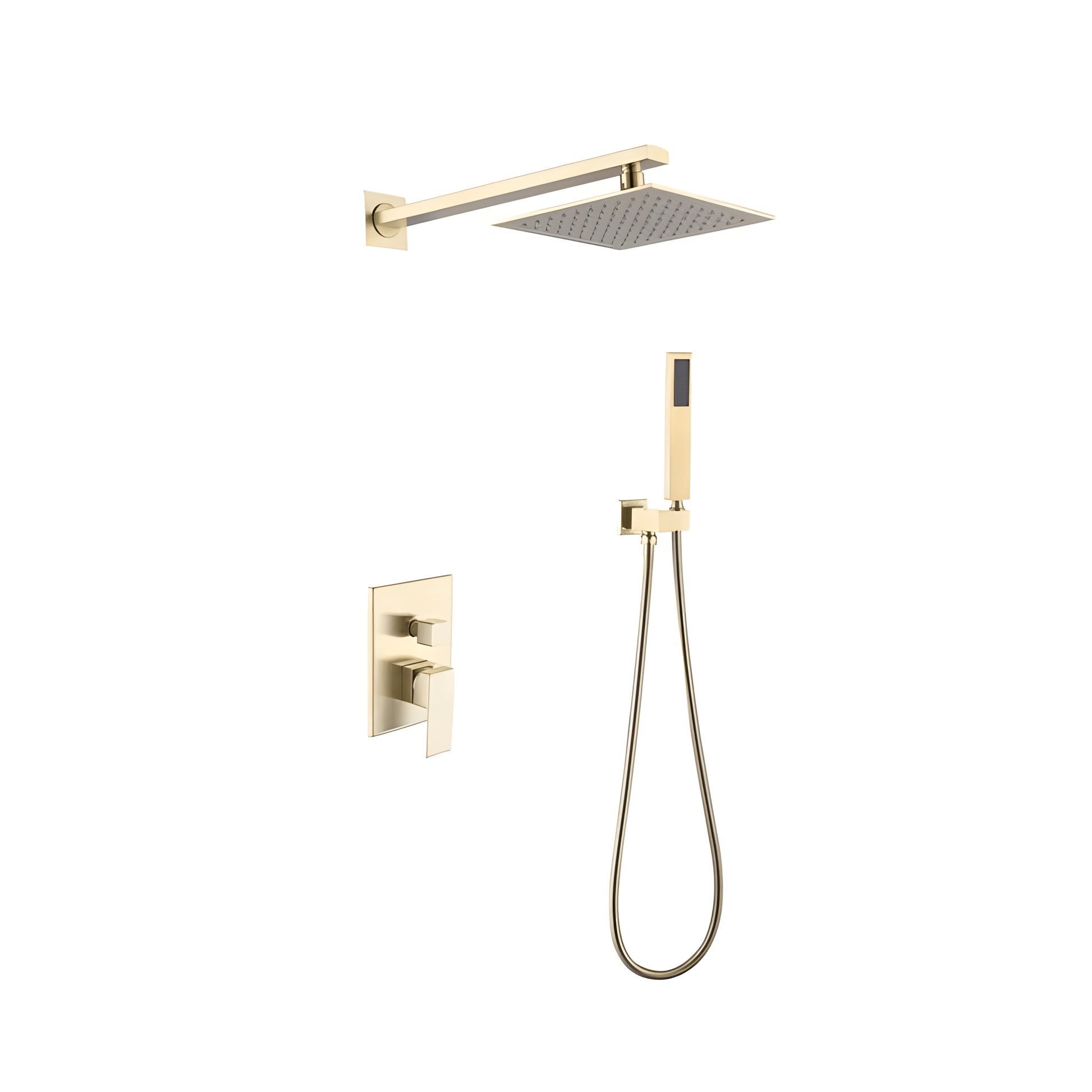 Ratel RA-9415BG Concealed Shower System with 10" Square Rainfall Shower Head - Brushed Gold (RA-9415BG)