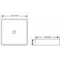 Ratel RA-AB6331 Ceramic Square Vessel Sink 15 7/10"W x 4"H x 15 7/10"D (RA-AB6331)