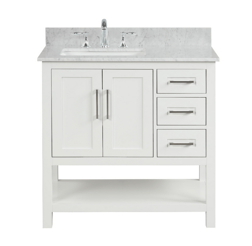 Ratel RA-VS3621DL-DS-WQ3 Santorini 36" Vanity Door on the Left Dove White (RA-VS3621DL-DS)