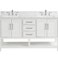 Ratel RA-VS6021D-DS-CM Santorini 60" Vanity Double Sinks Dove White (RA-VS6021D-DS)