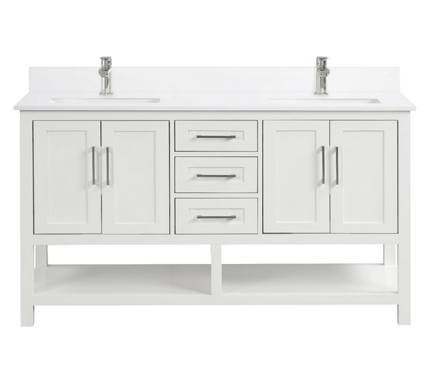 Ratel RA-VS6021D-DS-WQ1 Santorini 60 Vanity Double Sinks Dove White (RA-VS6021D-DS)