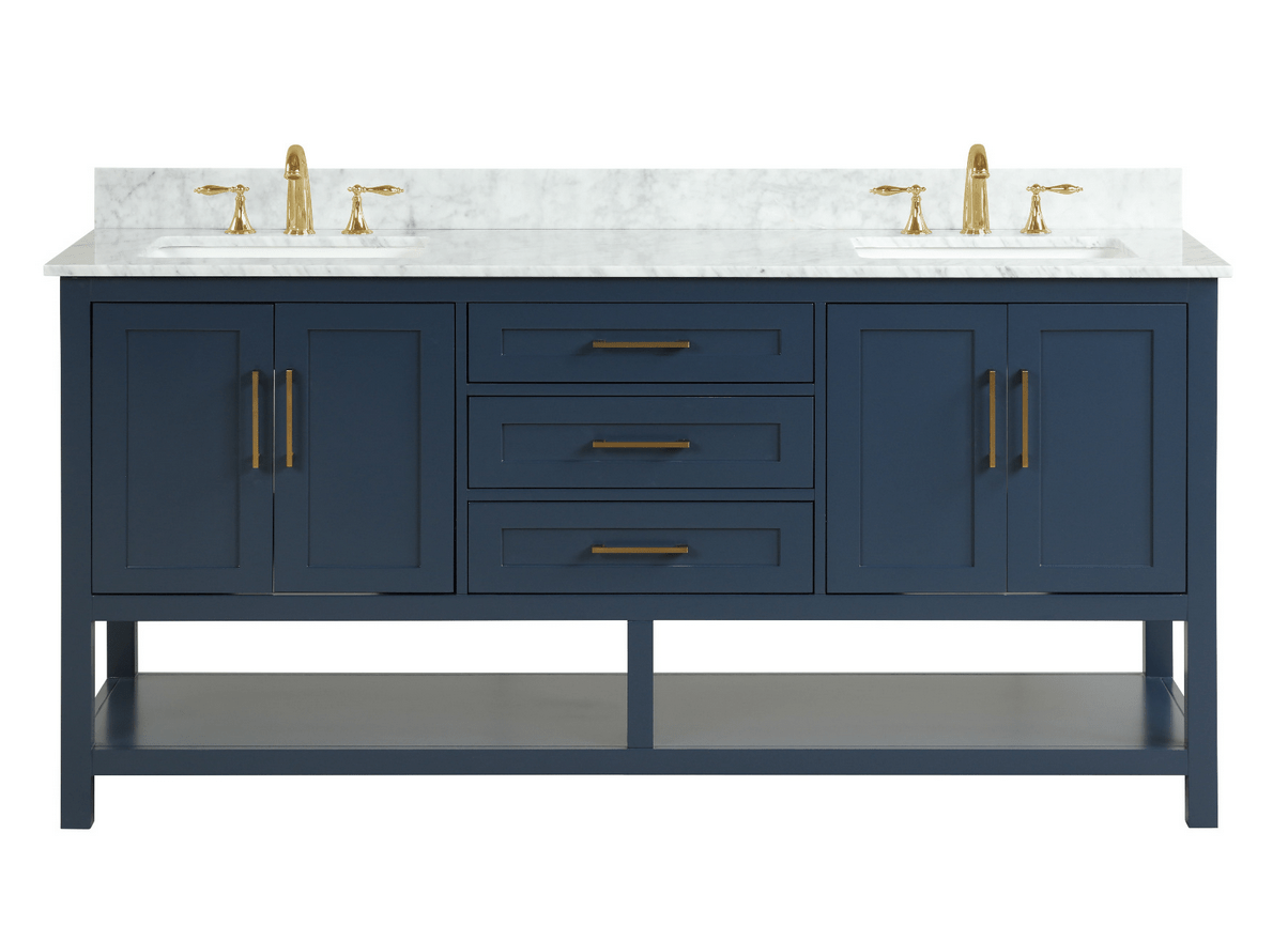 Ratel RA-VS7221D-AB-CM Santorini 72" Vanity Double Sinks Aria Blue (RA-VS7221D-AB)