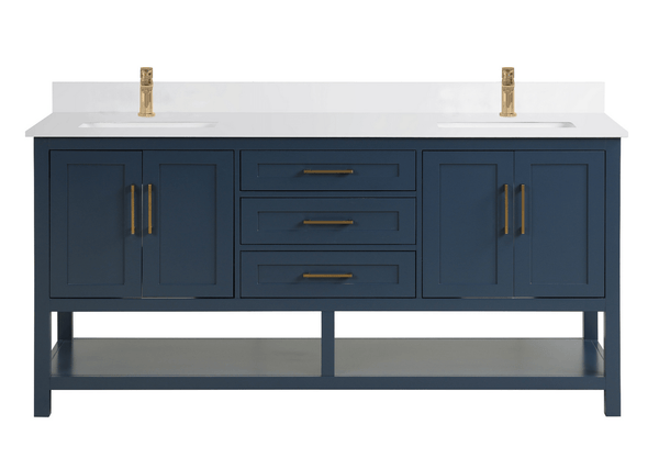 Ratel RA-VS7221D-AB-WQ1 Santorini 72 Vanity Double Sinks Aria Blue (RA-VS7221D-AB)