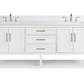 Ratel RA-VS7221D-DS-WQ3 Santorini 72" Vanity Double Sinks Dove White (RA-VS7221D-DS)