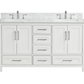 Ratel RA-VV6021D-DS-CM Valencia 60" Vanity Double Sinks Dove White (RA-VV6021D-DS)