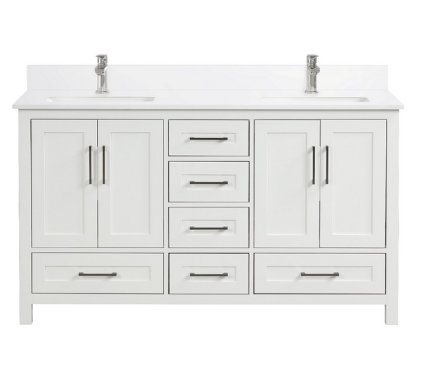 Ratel RA-VV6021D-DS-WQ1 Valencia 60 Vanity Double Sinks Dove White (RA-VV6021D-DS)