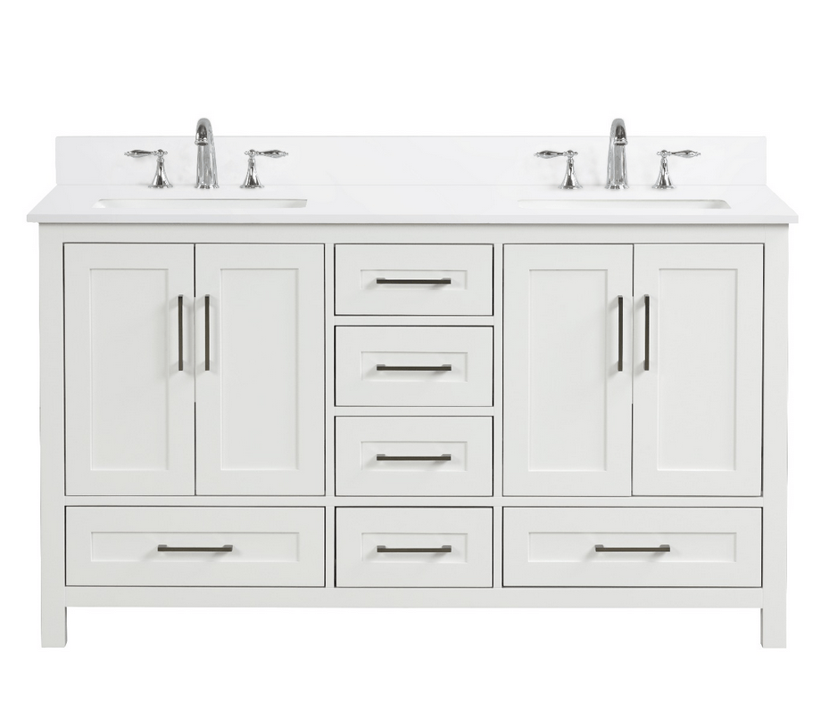 Ratel RA-VV6021D-DS-WQ3 Valencia 60" Vanity Double Sinks Dove White (RA-VV6021D-DS)