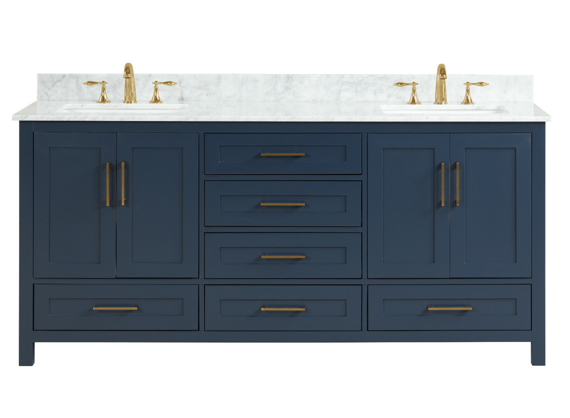 Ratel RA-VV7221D-AB-CM Valencia 72" Vanity Double Sinks Aria Blue (RA-VV7221D-AB)