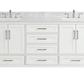 Ratel RA-VV7221D-DS-CM Valencia 72" Vanity Double Sinks Dove White (RA-VV7221D-DS)