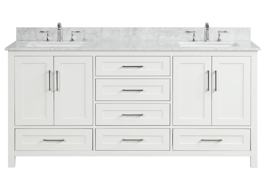 Ratel RA-VV7221D-DS-CM Valencia 72" Vanity Double Sinks Dove White (RA-VV7221D-DS)