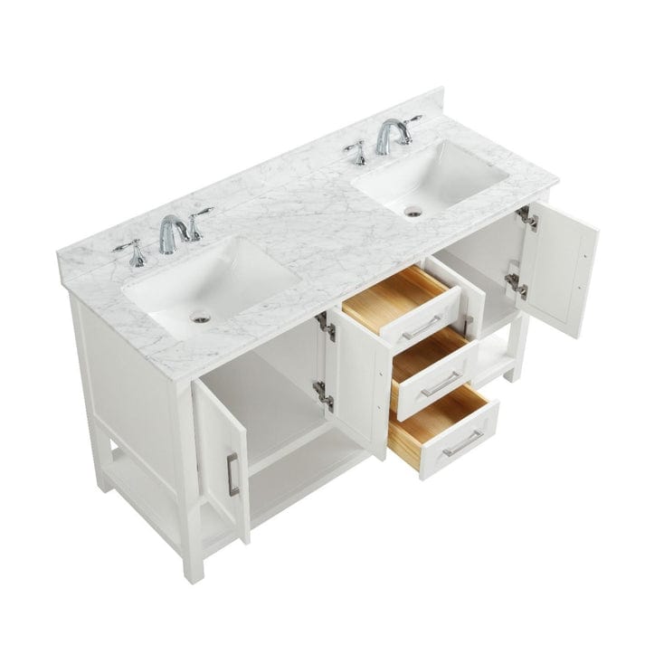 Ratel Santorini 60" Vanity Double Sinks Dove White (RA-VS6021D-DS)