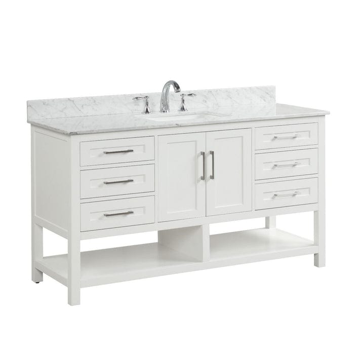 Ratel Santorini 60" Vanity Single Sink Dove White (RA-VS6021S-DS)