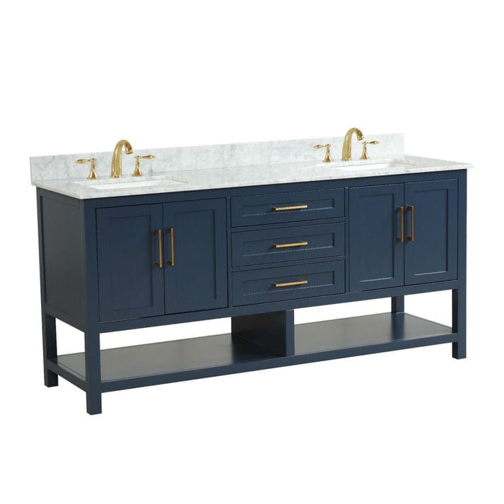 Ratel Santorini 72" Vanity Double Sinks Aria Blue (RA-VS7221D-AB)