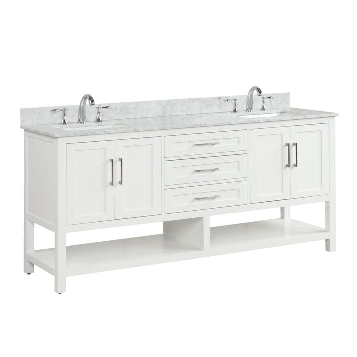 Ratel Santorini 72" Vanity Double Sinks Dove White (RA-VS7221D-DS)