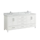 Ratel Valencia 72" Vanity Double Sinks Dove White (RA-VV7221D-DS)