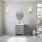 24 Inch Single Sink Bathroom Vanity in Cashmere Gray with Ceramic Top - Vanity Art VA9024-G