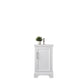 20 Inch Single Sink Bathroom Vanity in White with Ceramic Sink and Countertop - Vanity Art VA5020-W