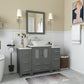 48 Inch Single Sink Bathroom Vanity in Gray with Marble Countertop - Vanity Art VA3124-48G