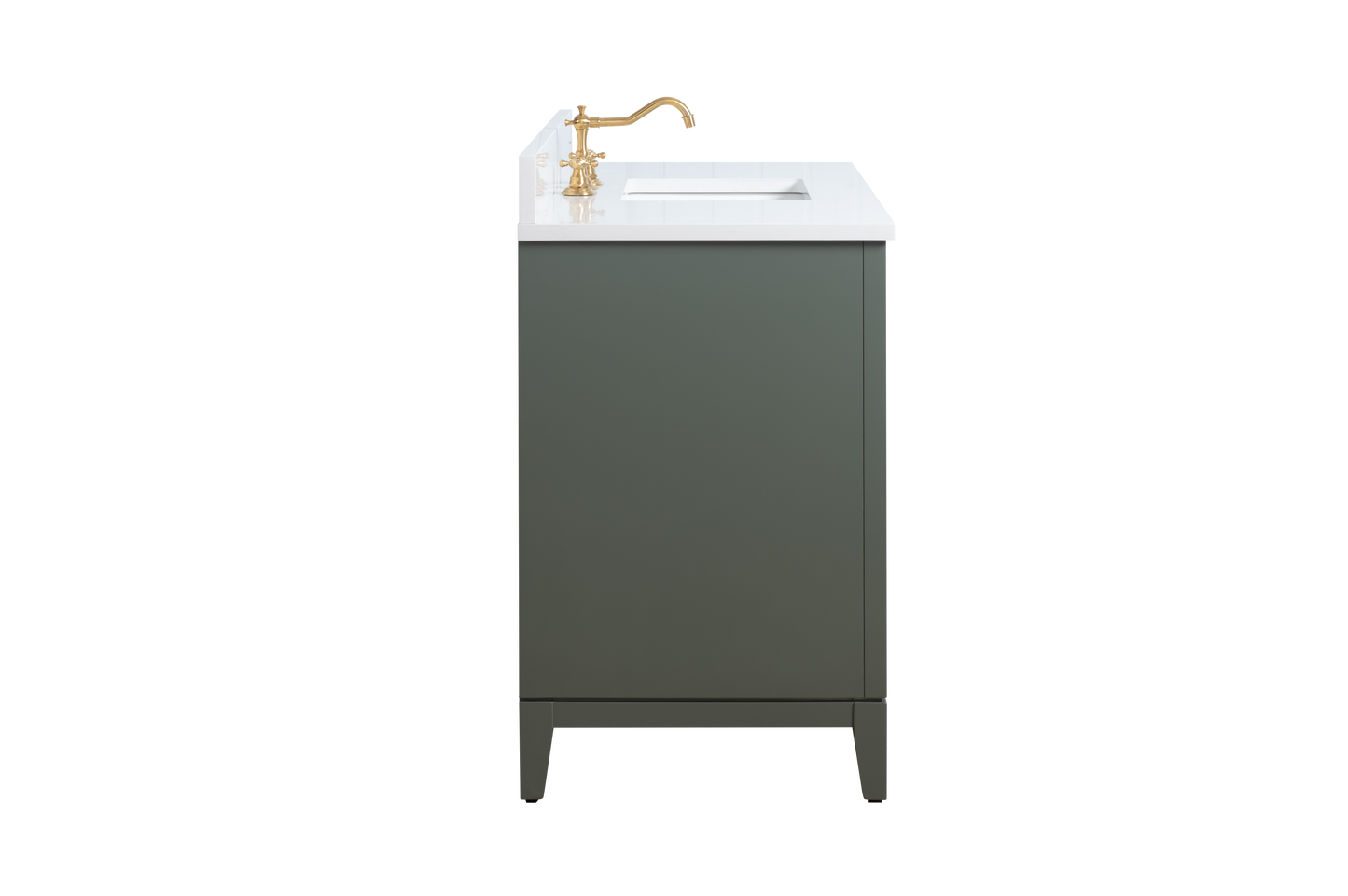 48 Inch Single Sink Bathroom Vanity in Vintage Green with Marble Countertop - Vanity Art VA8048-VG