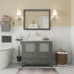 36 Inch Single Sink Bathroom Vanity in Gray with Marble Countertop - Vanity Art VA3136G