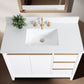 42 Inch Single Sink Bathroom Vanity in White with Marble Countertop - Vanity Art VA8042-W