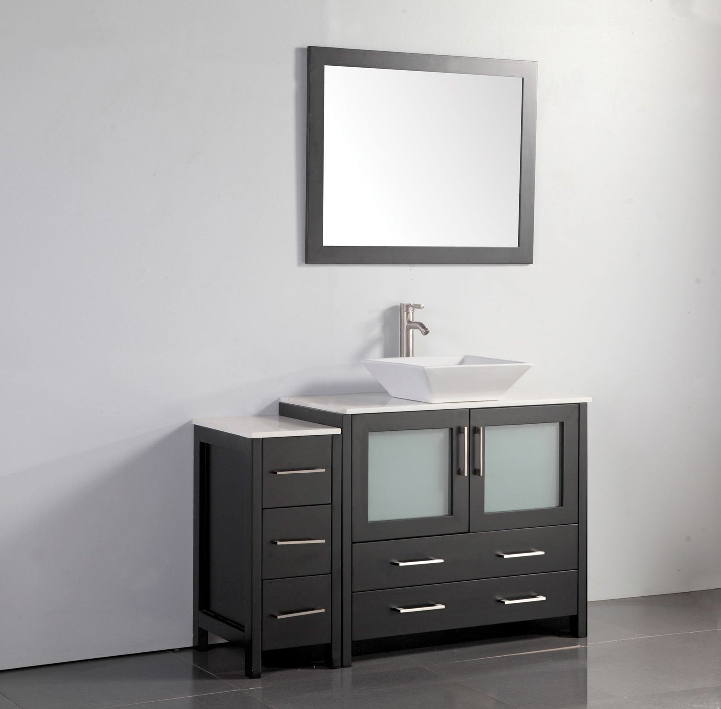 48 Inch Single Sink Bathroom Vanity in Espresso with Marble Countertop - Vanity Art VA3136-48E