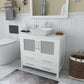 36 Inch Single Sink Bathroom Vanity in White with Marble Countertop - Vanity Art VA3136W