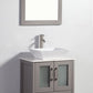 24 Inch Single Sink Bathroom Vanity in Gray with Marble Countertop - Vanity Art VA3124G