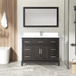 48 Inch Single Sink Bathroom Vanity in Espresso with White Marble Countertop - Vanity Art VA1048E